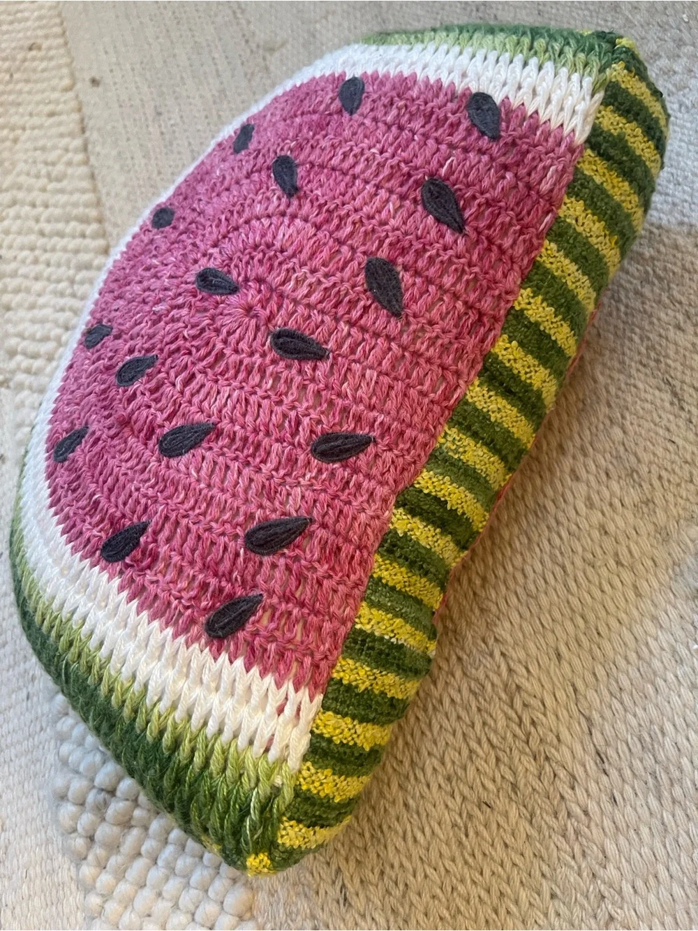 Woven Watermelon Pillow From Anthropologie